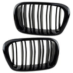Gloss Black Front Bumper Kidney Grille for BMW 5 Series E39 (1996-2003)