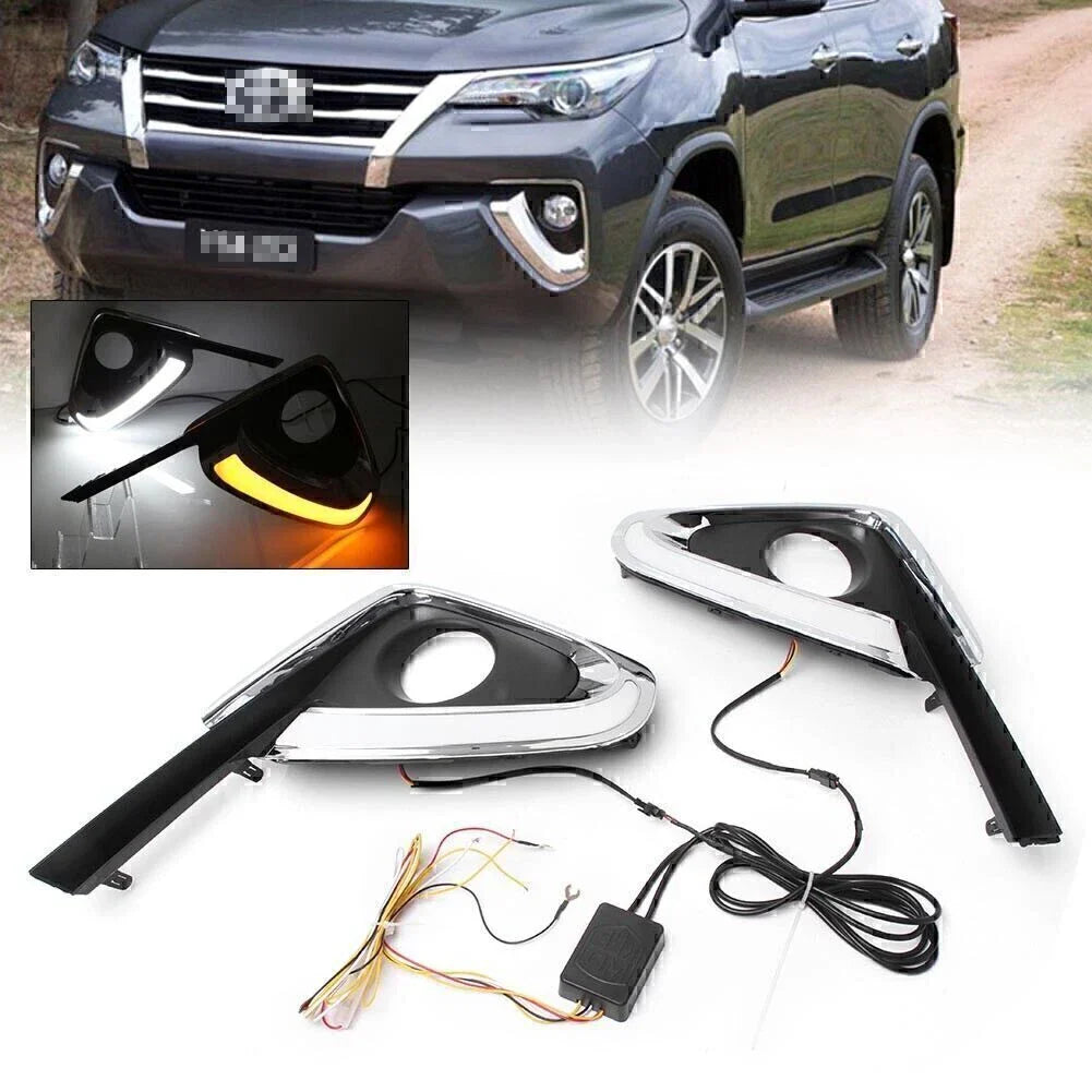 LED Daytime Running Light Turn Signal Lamp for Toyota Fortuner (2015-2016)