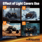 Waterproof Amber Cover for maXpeedingrods 7" Square LED Driving Light