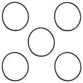 5 Pack O Ring Filter 07000-12115 for Komatsu S6D105-1 (Hydraulic)