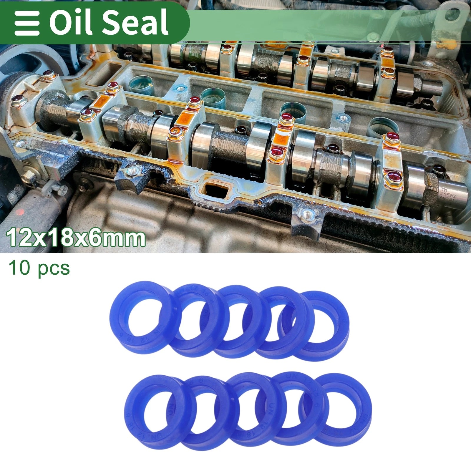 Set of 10 Oil Seal Rotary Shaft Seal 12x25x8mm for Various Models