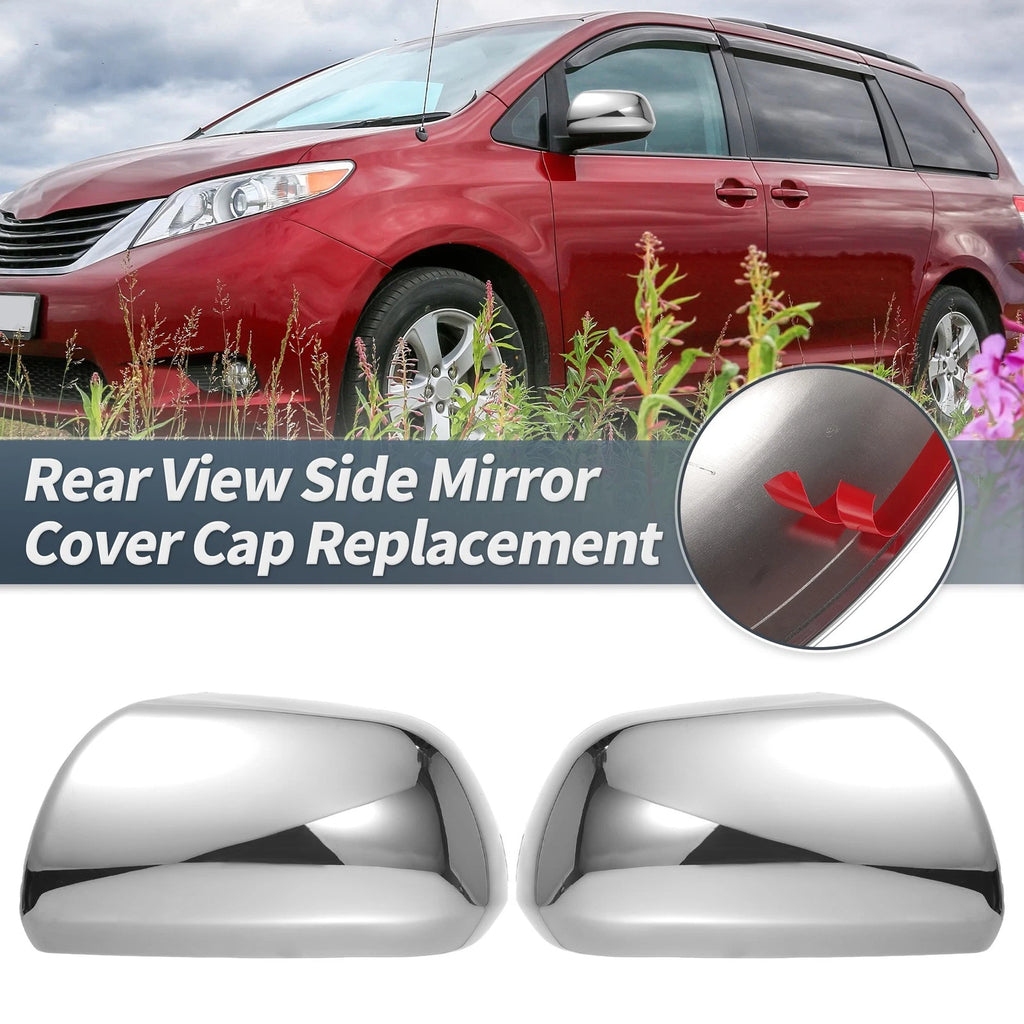 Set of 2 Rearview Mirror Cover Overlay Chrome for Toyota Sienna (2011–2020)