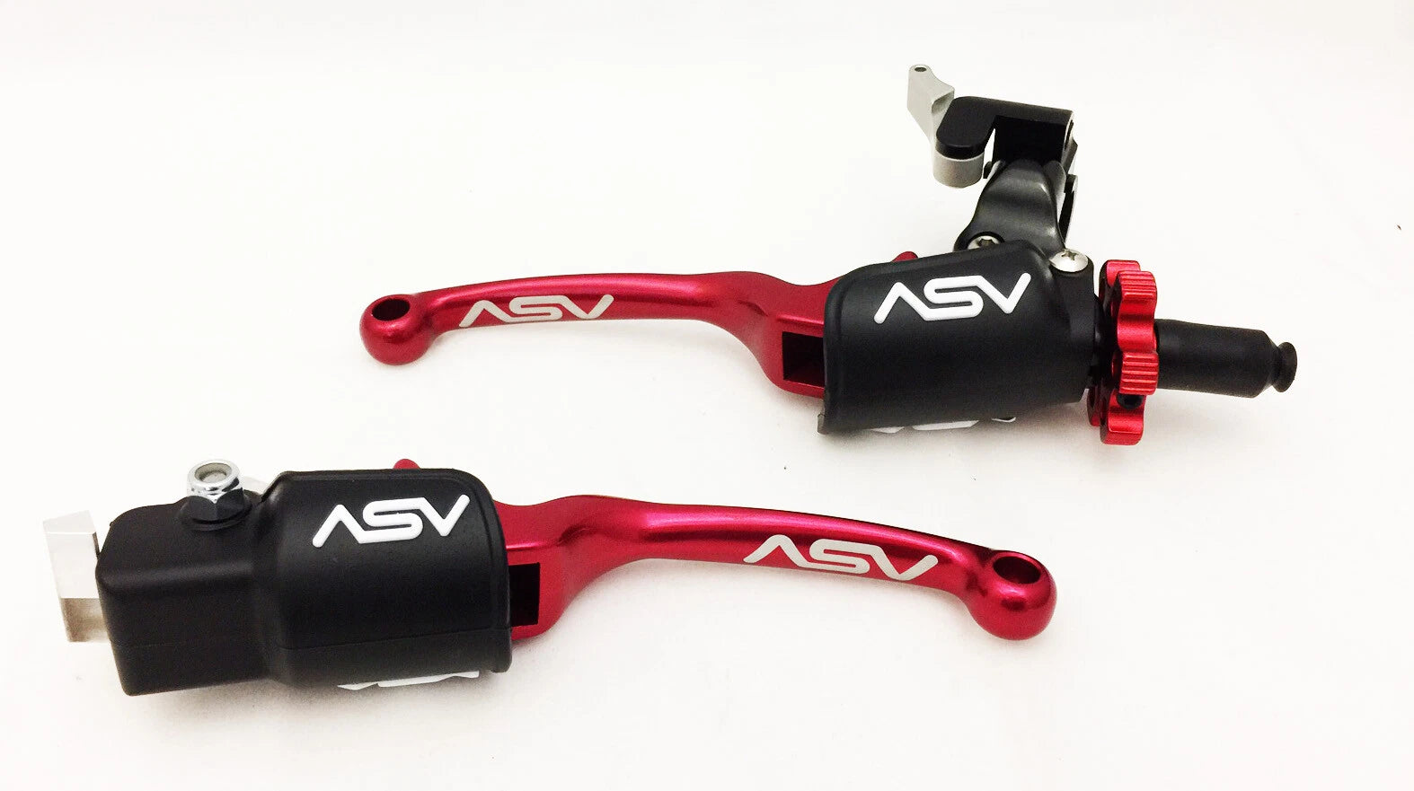 ASV F3 Front Brake Clutch Perch Levers Red for Honda TRX 450R (2004–2005)