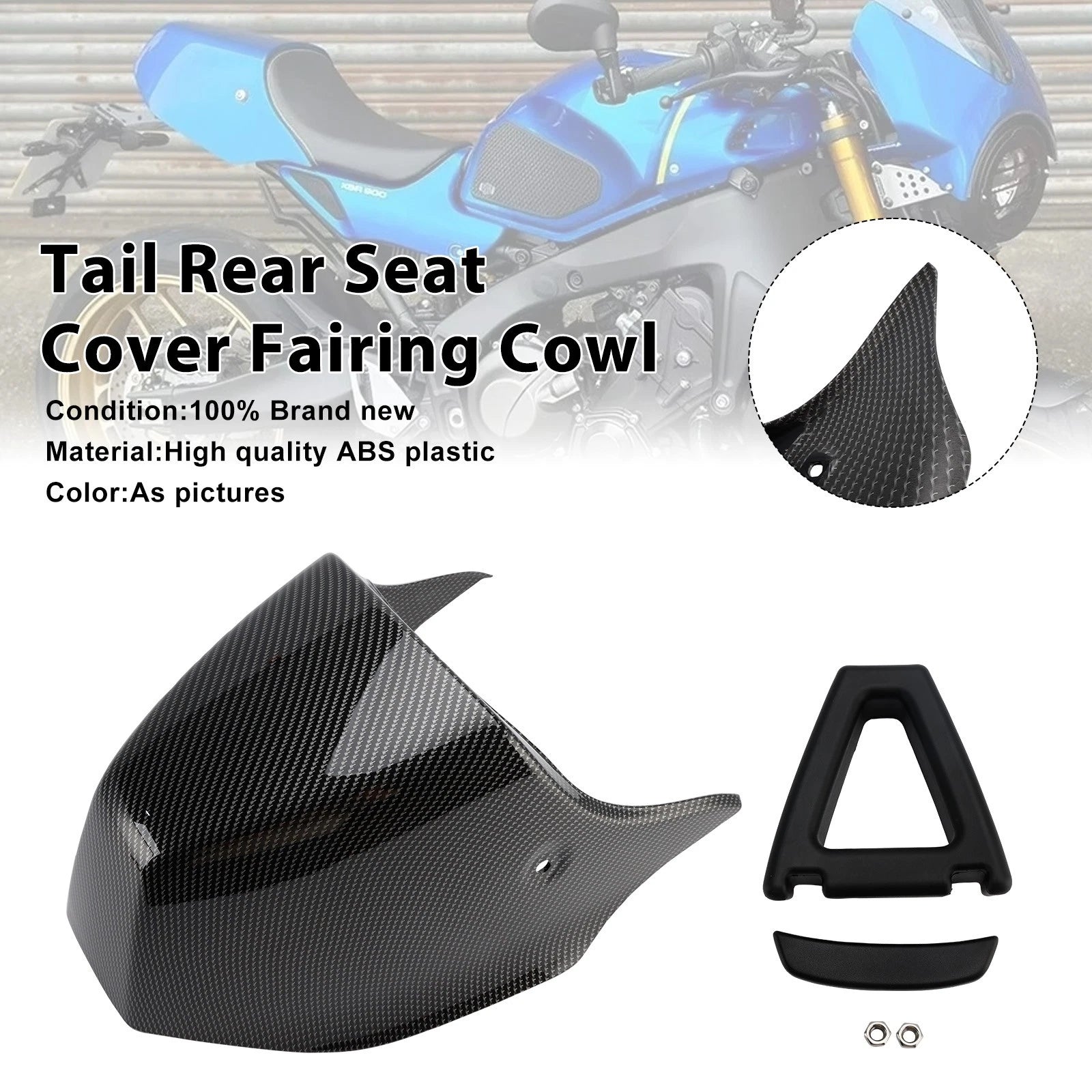 Rear Tail Pillion Seat Fairing Cover for Yamaha XSR900 (2022–2025) Carbon
