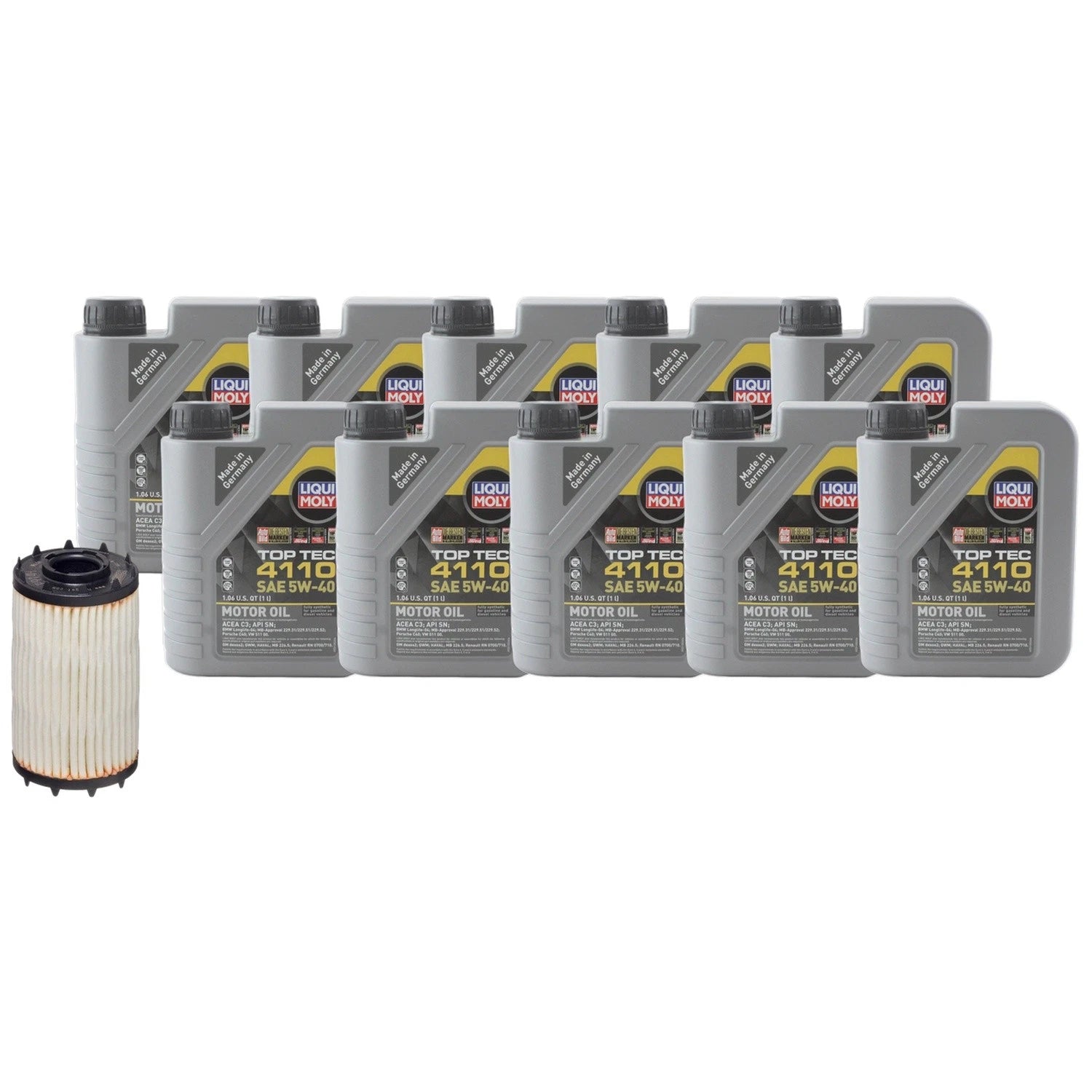 Liqui Moly Top Tec 4110 5W40 Engine Oil Change Kit for RSQ8 S8 SQ7 (2019–2023)