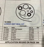 Lower Unit Seal Kit 18-2684 for Johnson/Evinrude Sierra (Out Of Box)
