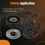 7 Groove AC Compressor Clutch Kit Pulley Coil Plate for Toyota Tacoma (2005–2015)
