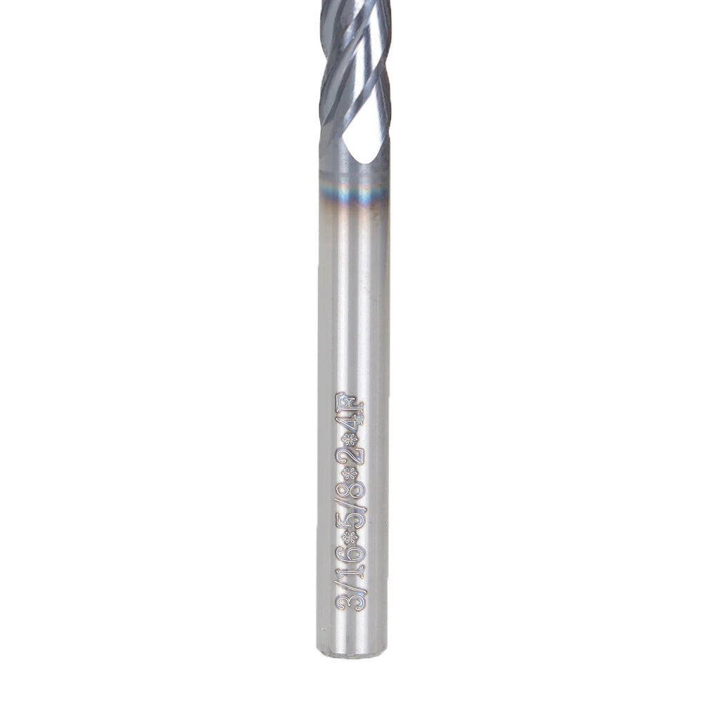 Set of 5 Carbide End Mills 3/16" Shank Diameter 4 Flute