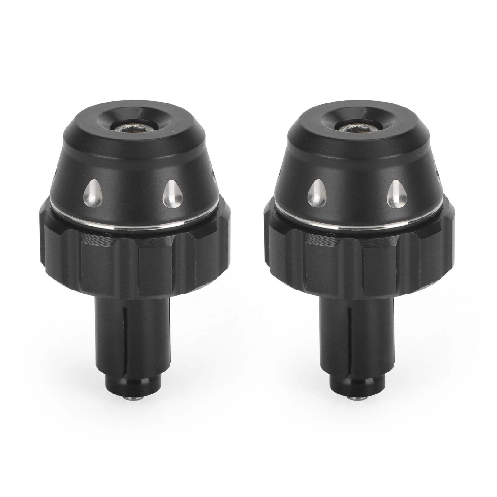 CNC Aluminum Handlebar End Weights for Motorcycle (13-18mm Inner, Black)