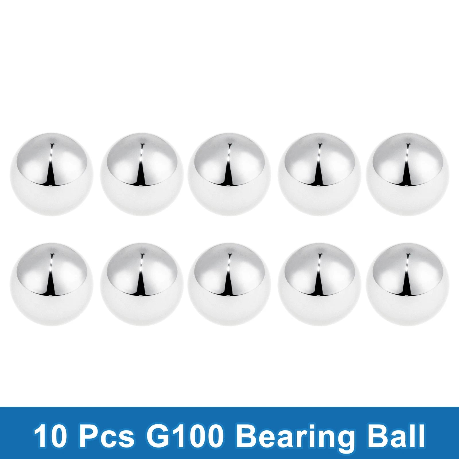 Set of 10 Precision 15.1mm G100 Steel Ball Bearings