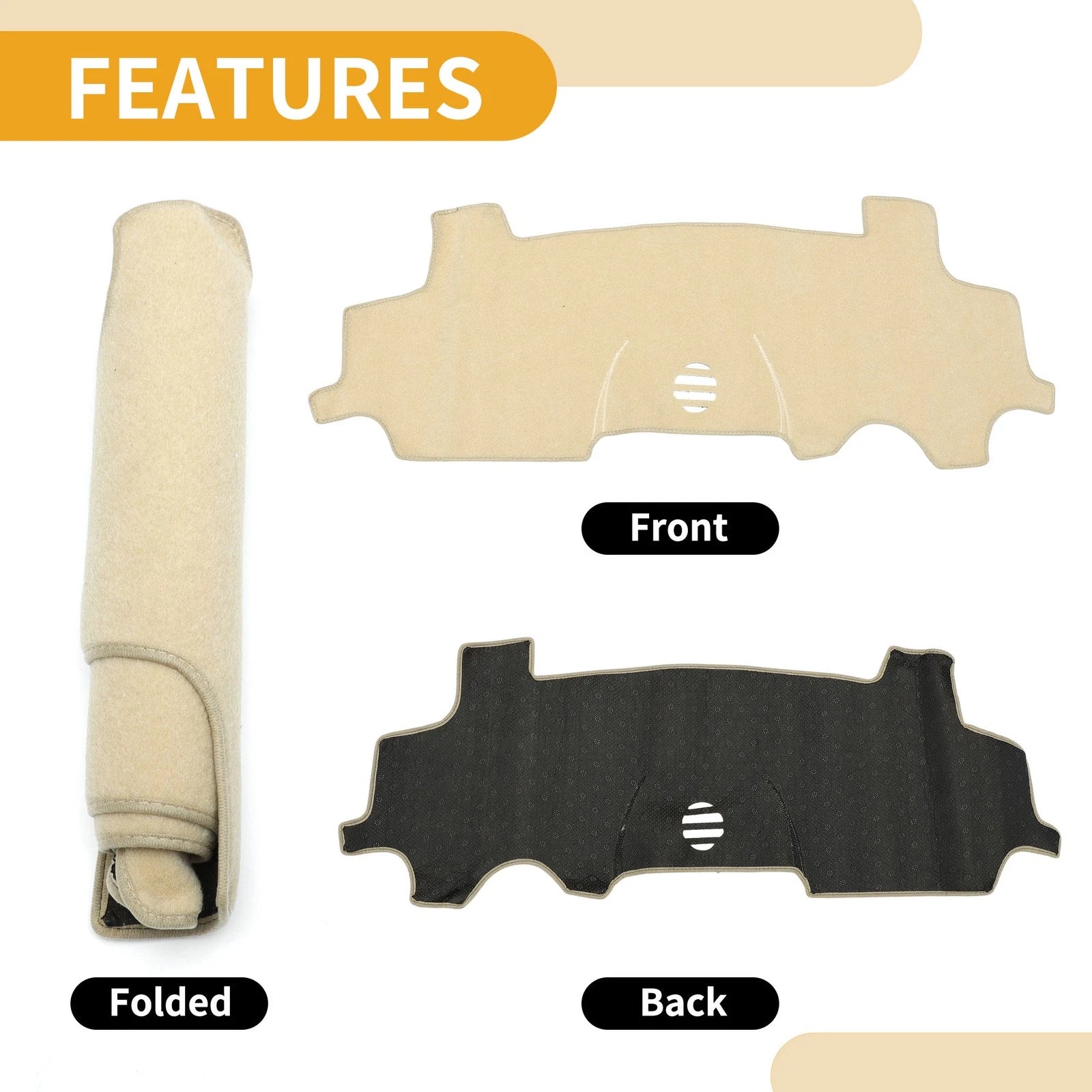 Dashboard Cover Mat for Toyota Aygo (2005–2014) Beige