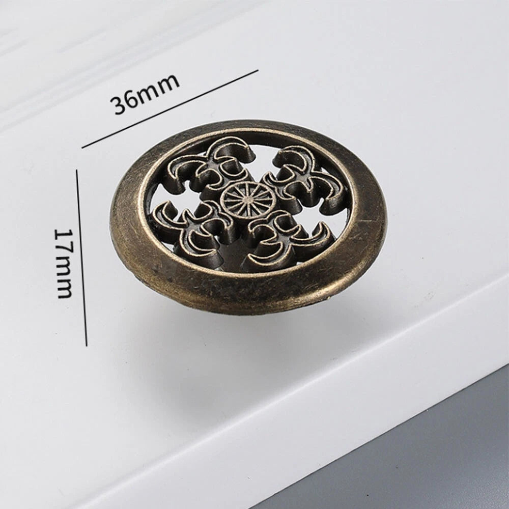 10Pcs Antique Pull Door Knob Hardware for Cabinet Drawer Cupboard