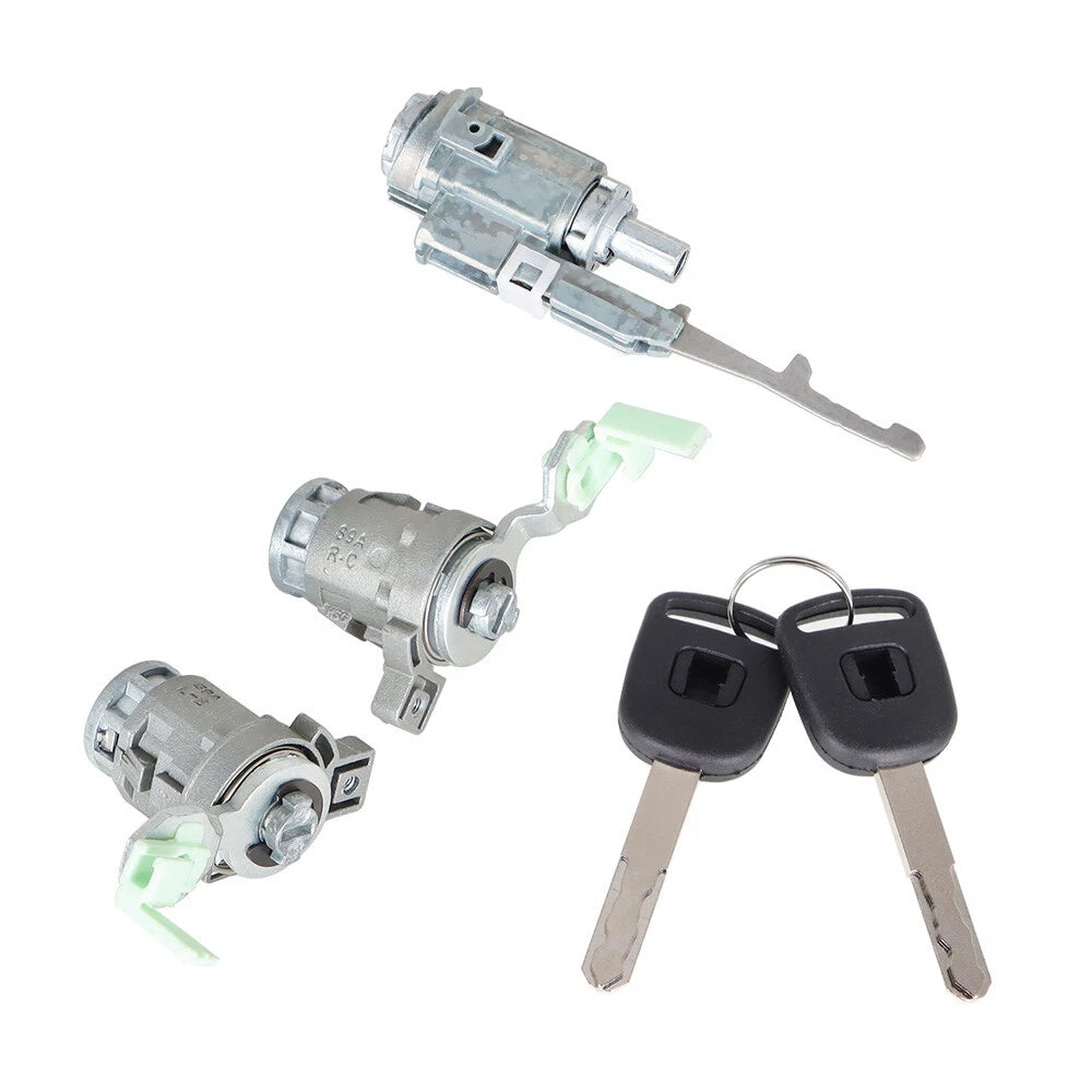 Ignition Switch Cylinder and Door Lock Cylinder with Key for Honda Civic CR-V (2001–2011)