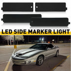 4X Amber Red Smoked LED Bumper Side Marker Lights for Pontiac Firebird (1998–2002)