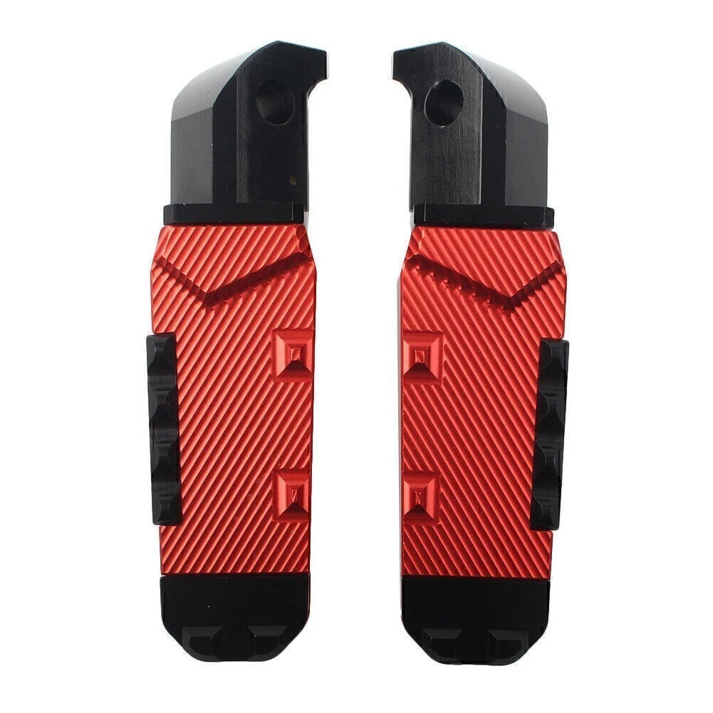 CNC Rear Passenger Footrests Foot Pegs Pedal Pads Red for Yamaha FZ1 YZF R3 (2006–2020)