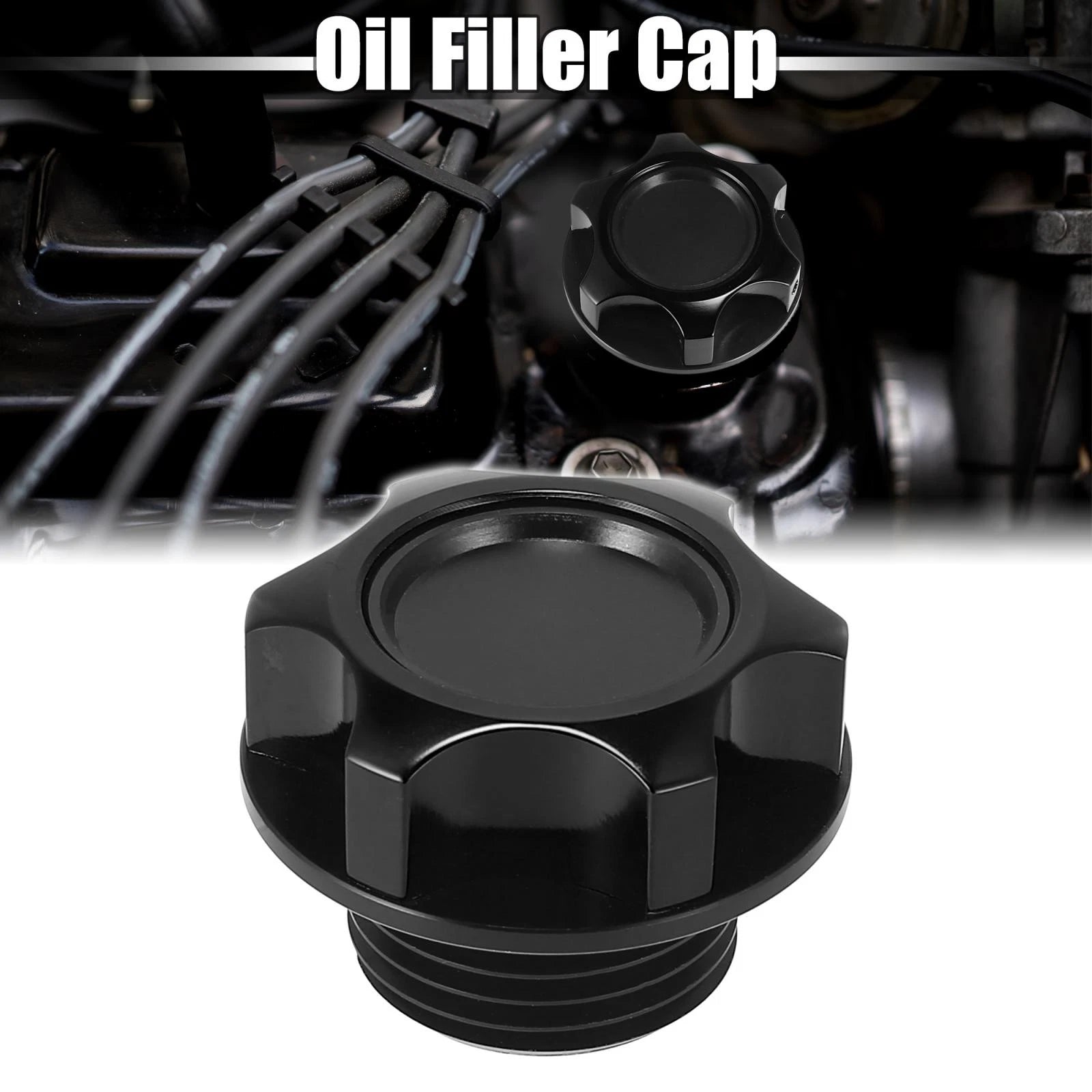 Black Aluminum Alloy Oil Filler Cap for Toyota Reiz Camry Crown 