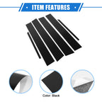 Set of 6 Pillar Posts Door Window Trim Cover for Toyota Corolla (2009–2013) Black