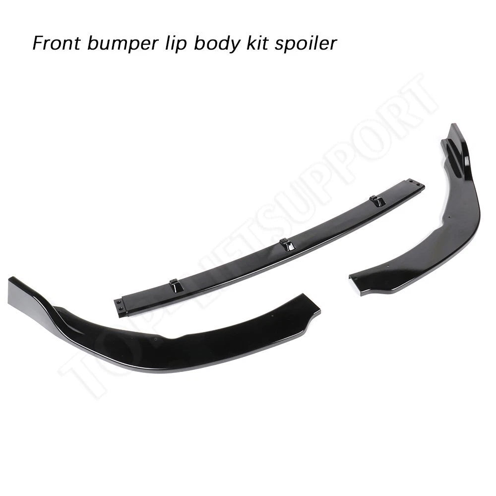 Glossy Black Front Bumper Body Kit Spoiler Lip for Toyota Camry (2018–2019)