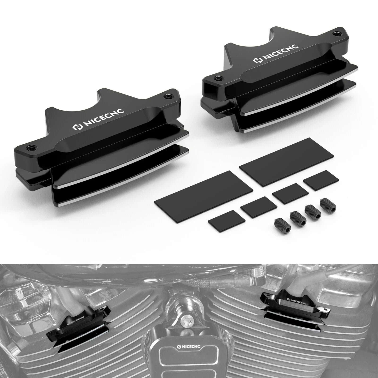 Finned Spark Plug Covers for Harley Road King Special FLHRXS (2017–2023)