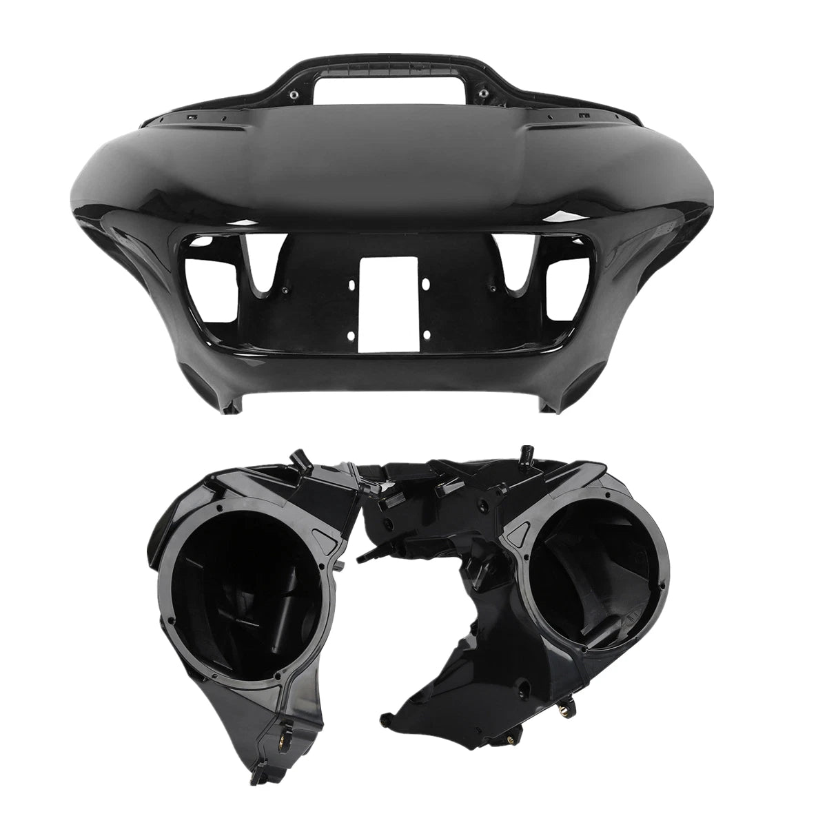 Inner Outer Fairing Speaker Covers for Harley Road Glide FLTRX (2015–2023) Vivid Black