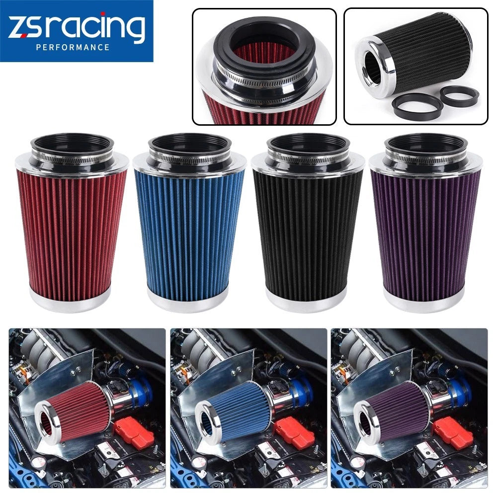 High Flow Cold Air Intake Filter for 3", 3.5", 4" Inlet