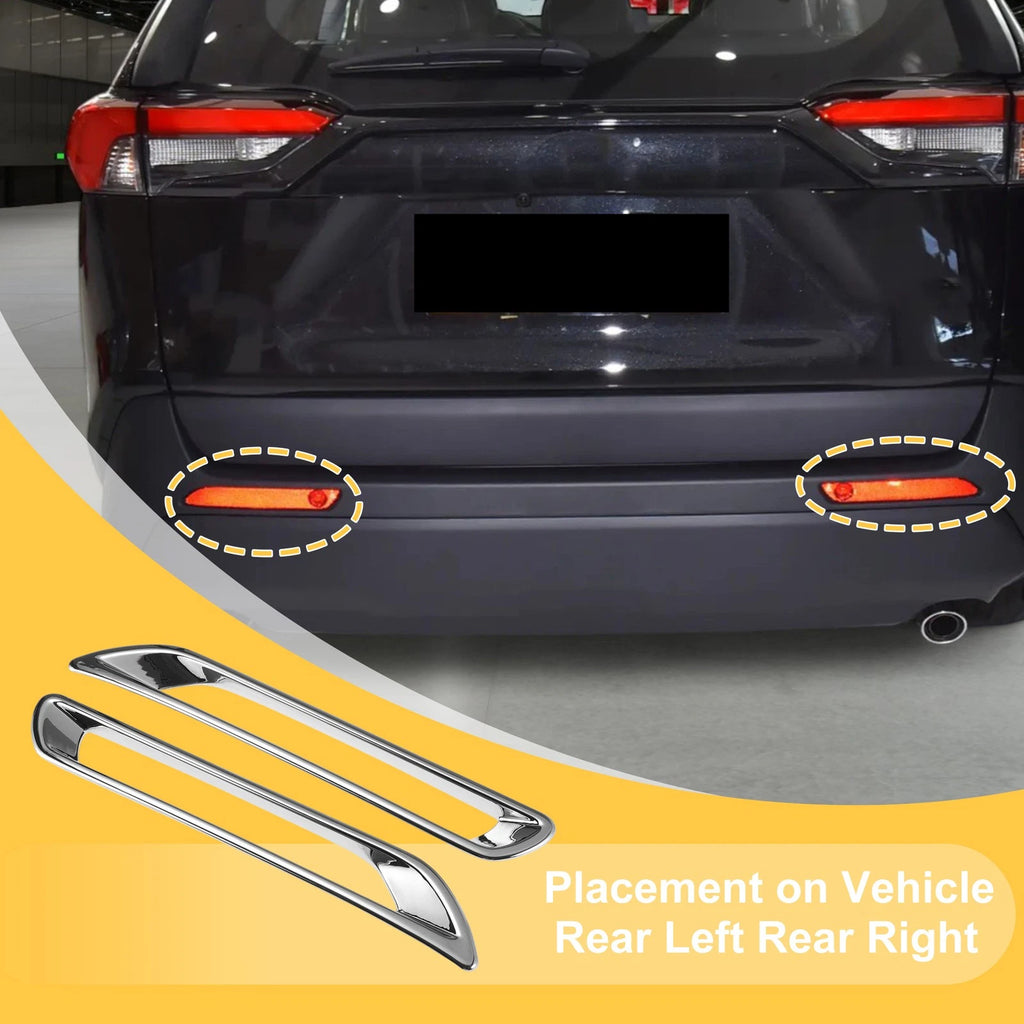Set of 2 Rear Left Right Fog Light Cover Trim for Toyota RAV4 (2019–2025)
