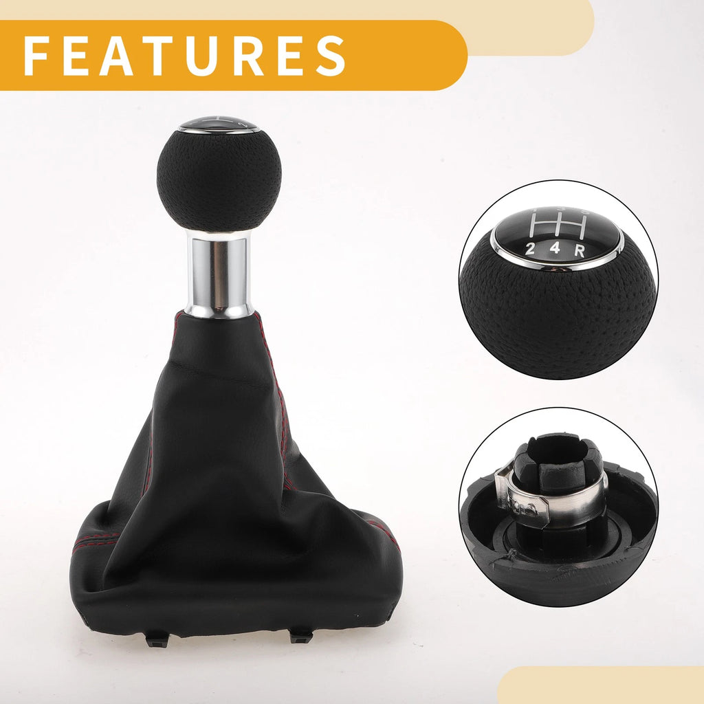 5 Speed Gear Shift Knob with Cover for Audi A4 (2000–2008)