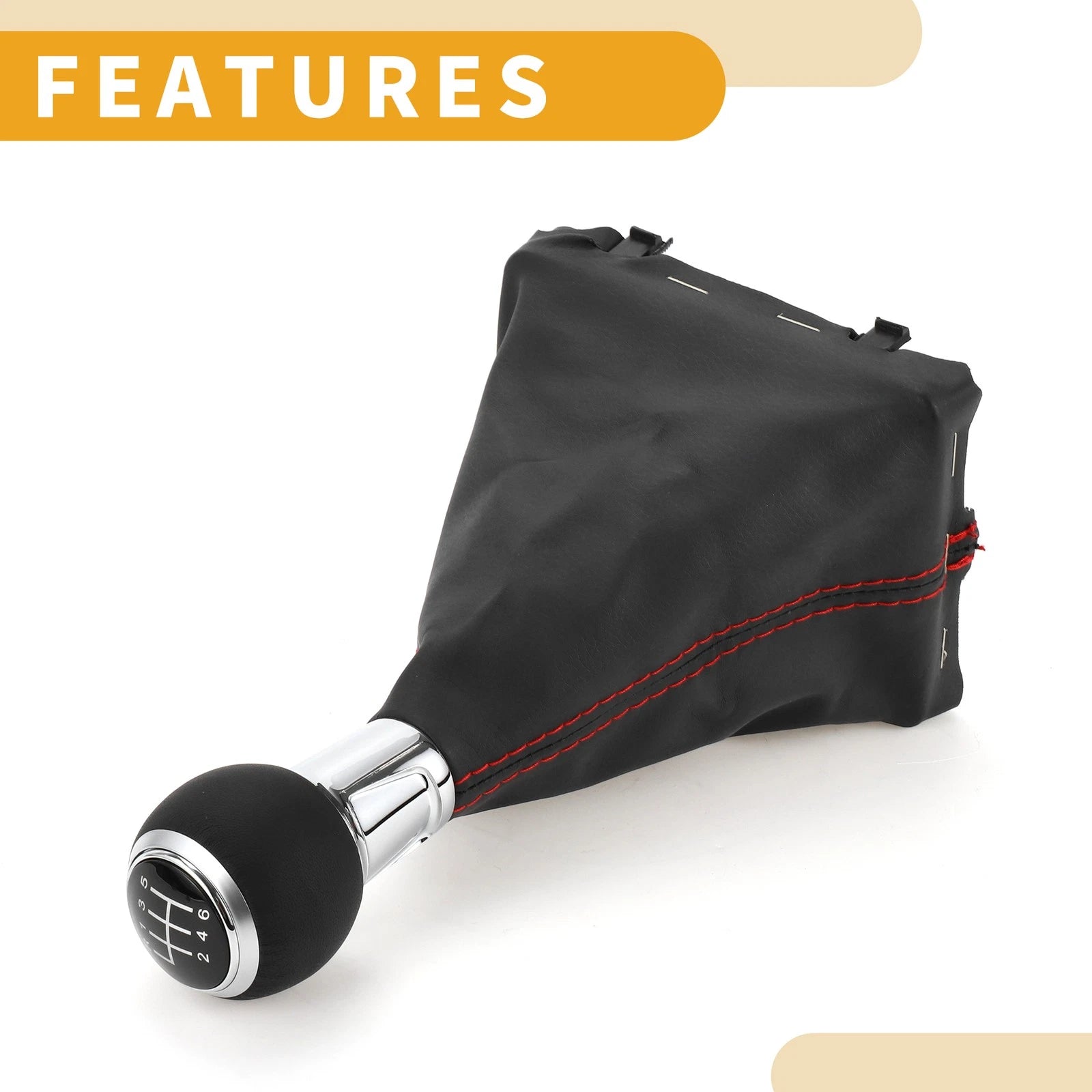 6 Speed Manual Shift Knob with Boot Cover for Audi A3 (2013–2020)