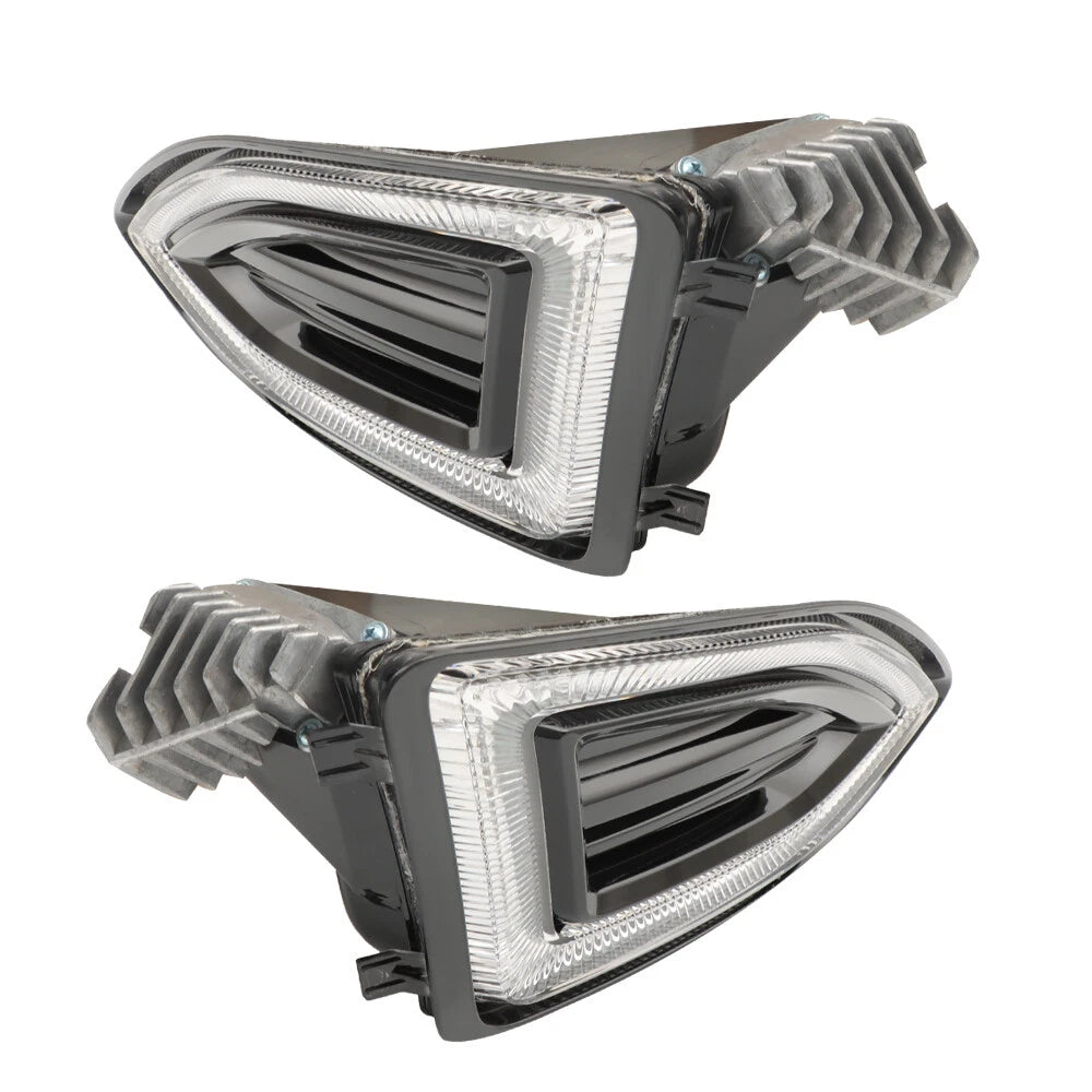 Pair LED DRL Parking Light Bumper Fog Lamp for Ford Edge (2015–2018)