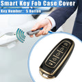 5 Buttons Key Fob Cover for Ford Escape, Lincoln (TPU, Black)