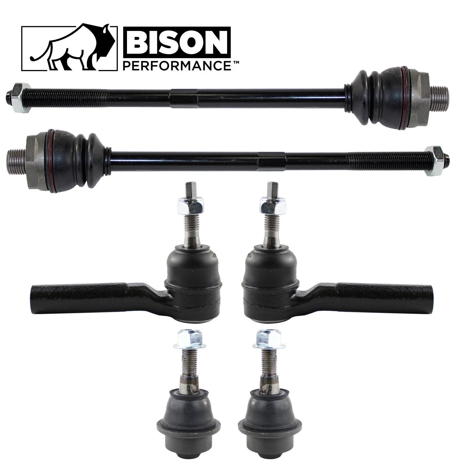 6pc Front Tie Rod End & Lower Ball Joint Kit for GMC 2500 4WD (2001–2007)