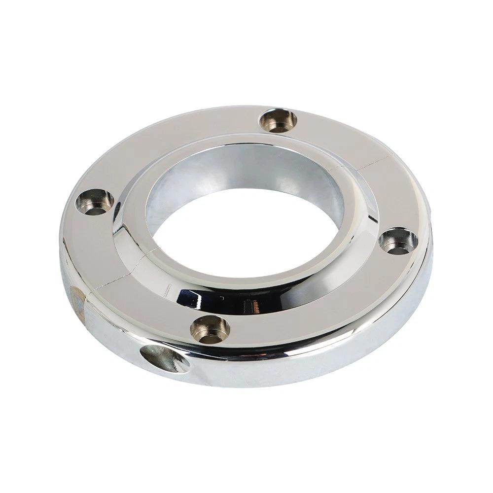2X Chrome Steering Column Floor Mount for Universal SBC (Swivel, 2")