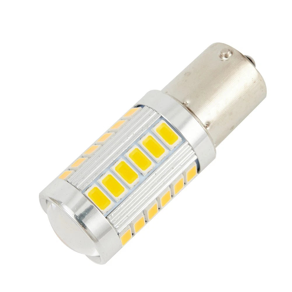2X 1156 33SMD Amber Yellow LED Turn Signal Bulbs for Universal Fit