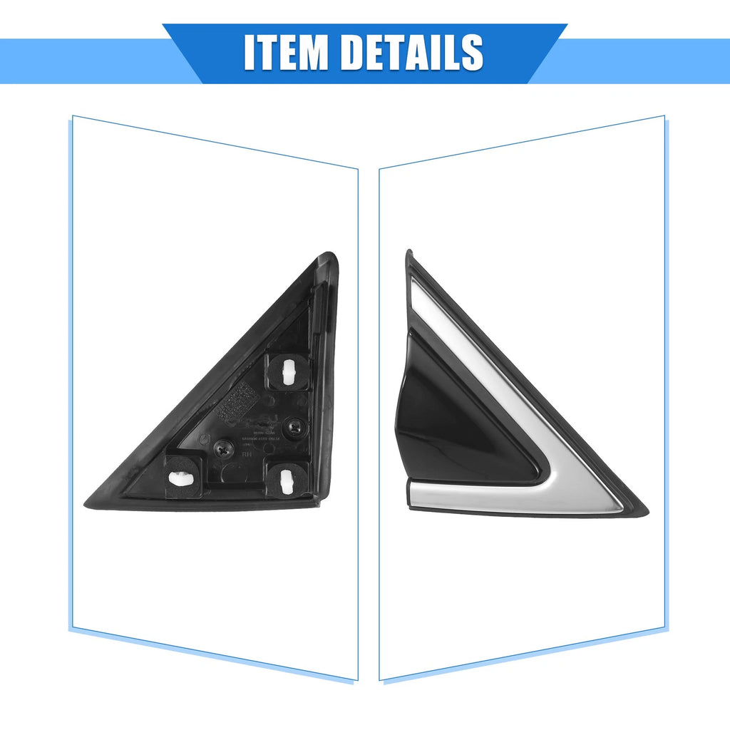 Right Mirror Corner Triangle Fender Cover for Hyundai Santa Fe (2013–2018) No. 861902W000