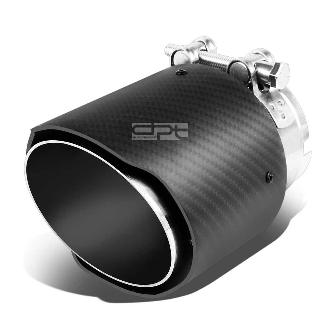 Stainless Steel Exhaust Muffler Tip 2.8" Inlet 4" Slant Outlet