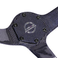 350mm 3" Dish Steering Wheel for NRG (3-Spoke, Blue Carbon Fiber)