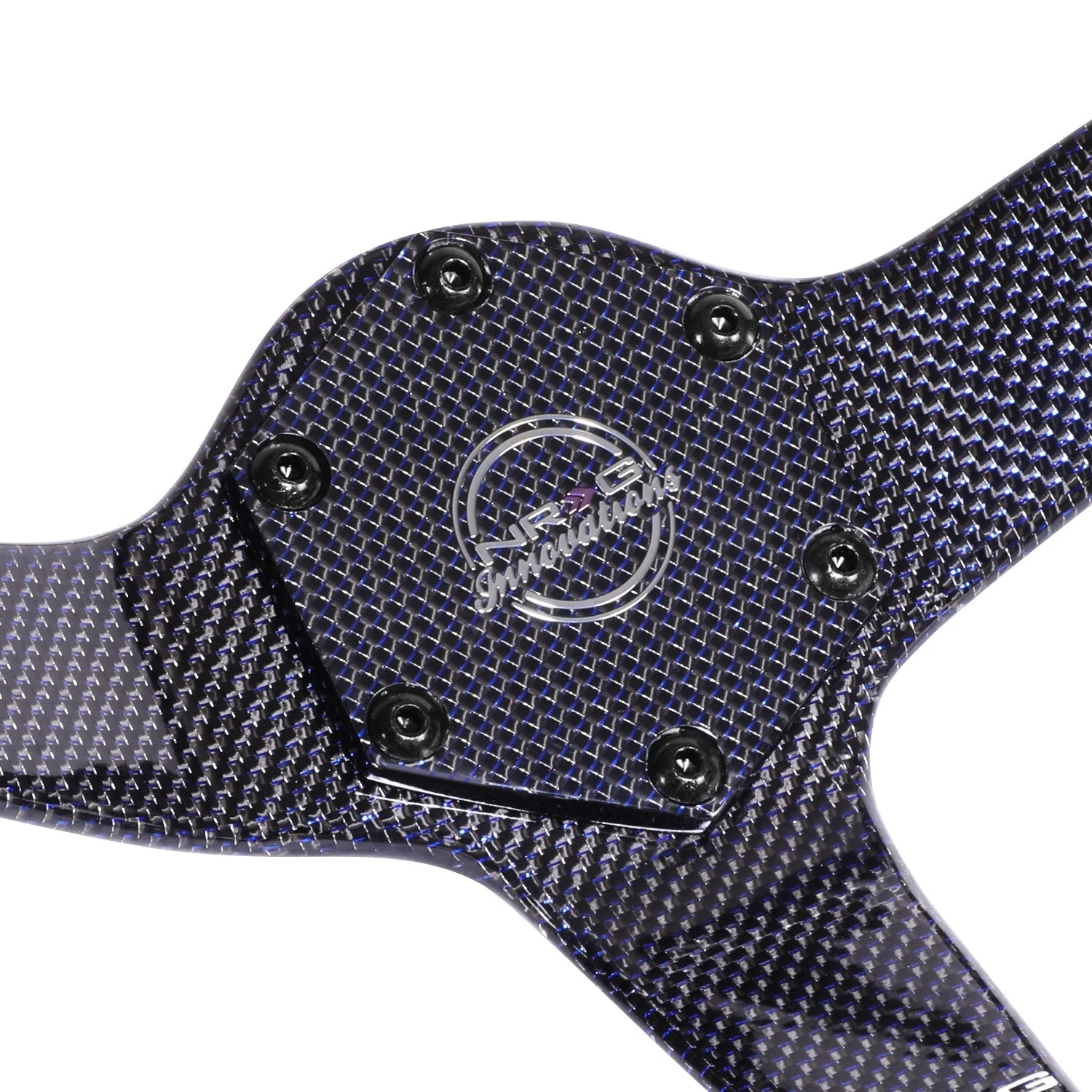 350mm 3" Dish Steering Wheel for NRG (3-Spoke, Blue Carbon Fiber)