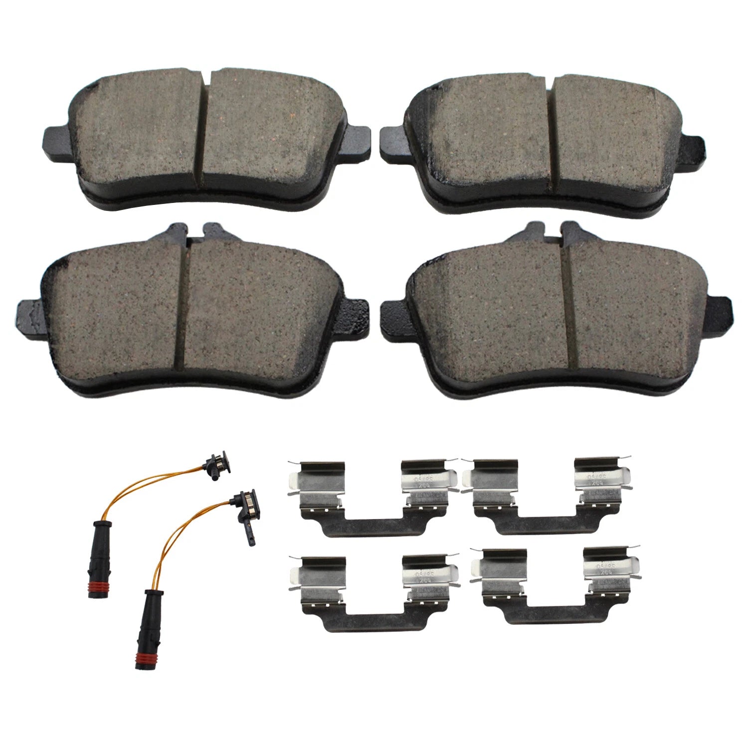Set of 4 Akebono Euro Rear Ceramic Brake Pads with Sensors for MB C117 X156 X166 R172 W166
