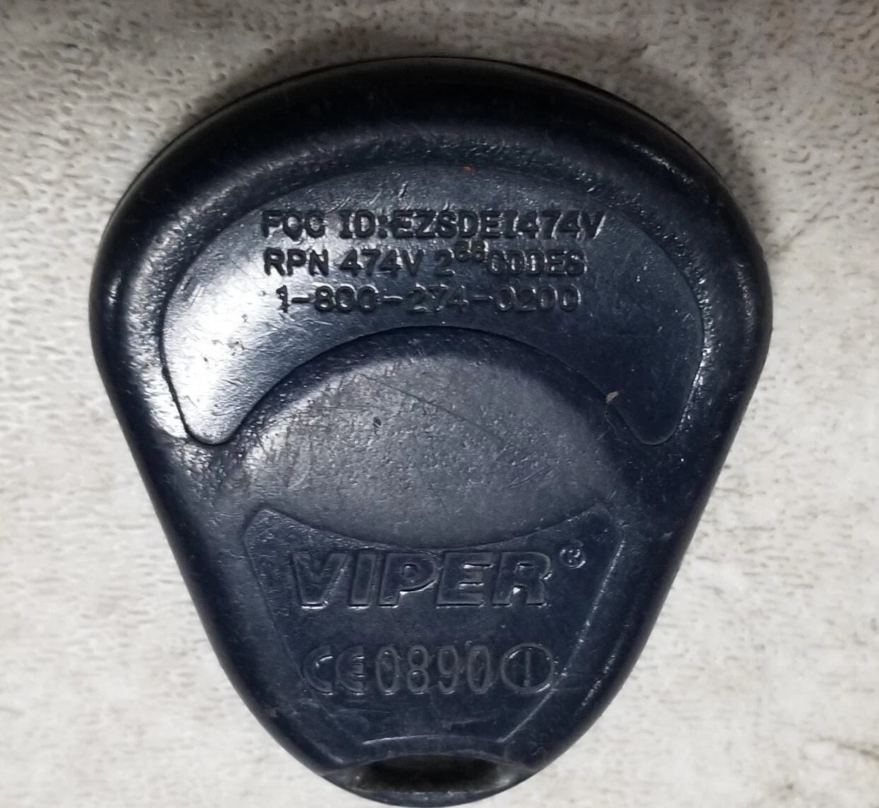 Keyless Security Alarm FOB Transmitter for Viper (EZSDEI474V, CE0890)