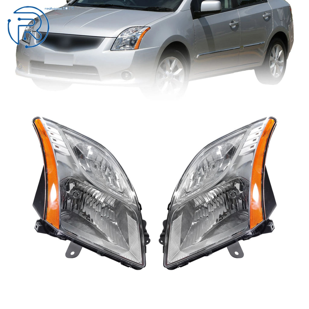 Halogen Headlights for Nissan Sentra (2010–2012) Clear Chrome