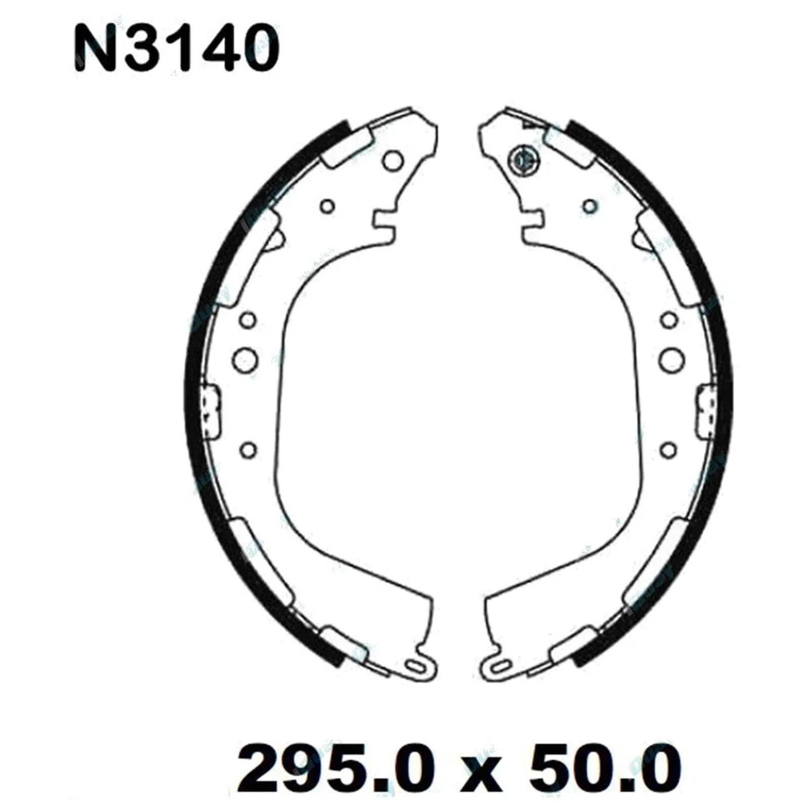 Rear Drum Brake Lining Shoe Set for Navara D21 D22 4x4 4wd 10/89-2014 Ute Pads