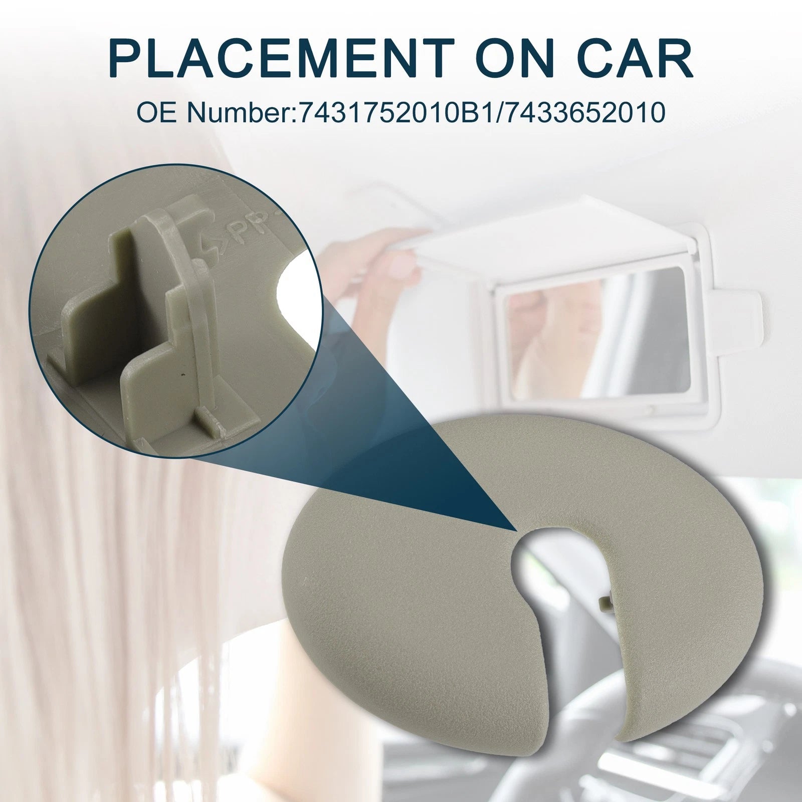 Set of 1 Makeup Mirror Cover Sun Visor Cap Clip for Scion (2010)