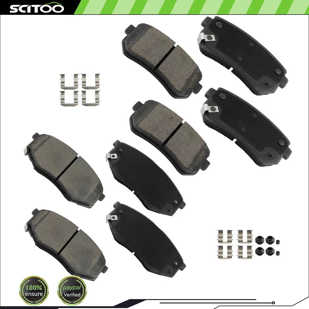 8PCS Brake Pads for Kia Sportage (2011) D1398 D1447