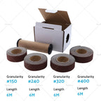 Emery Tape Cloth Abrasive Sanding Paper Set of 4 (150, 240, 320, 400 Grit)