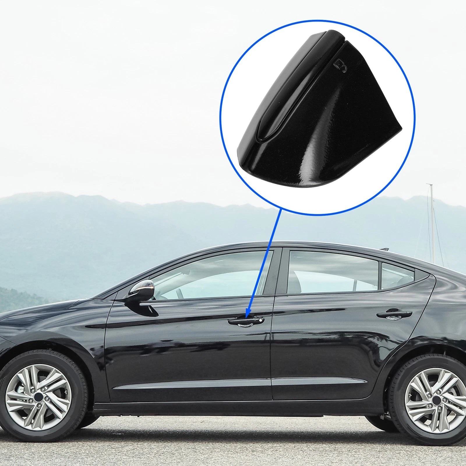 Front Left Door Handle Protector for Ford Mondeo Edge Taurus (2013–2020) Black