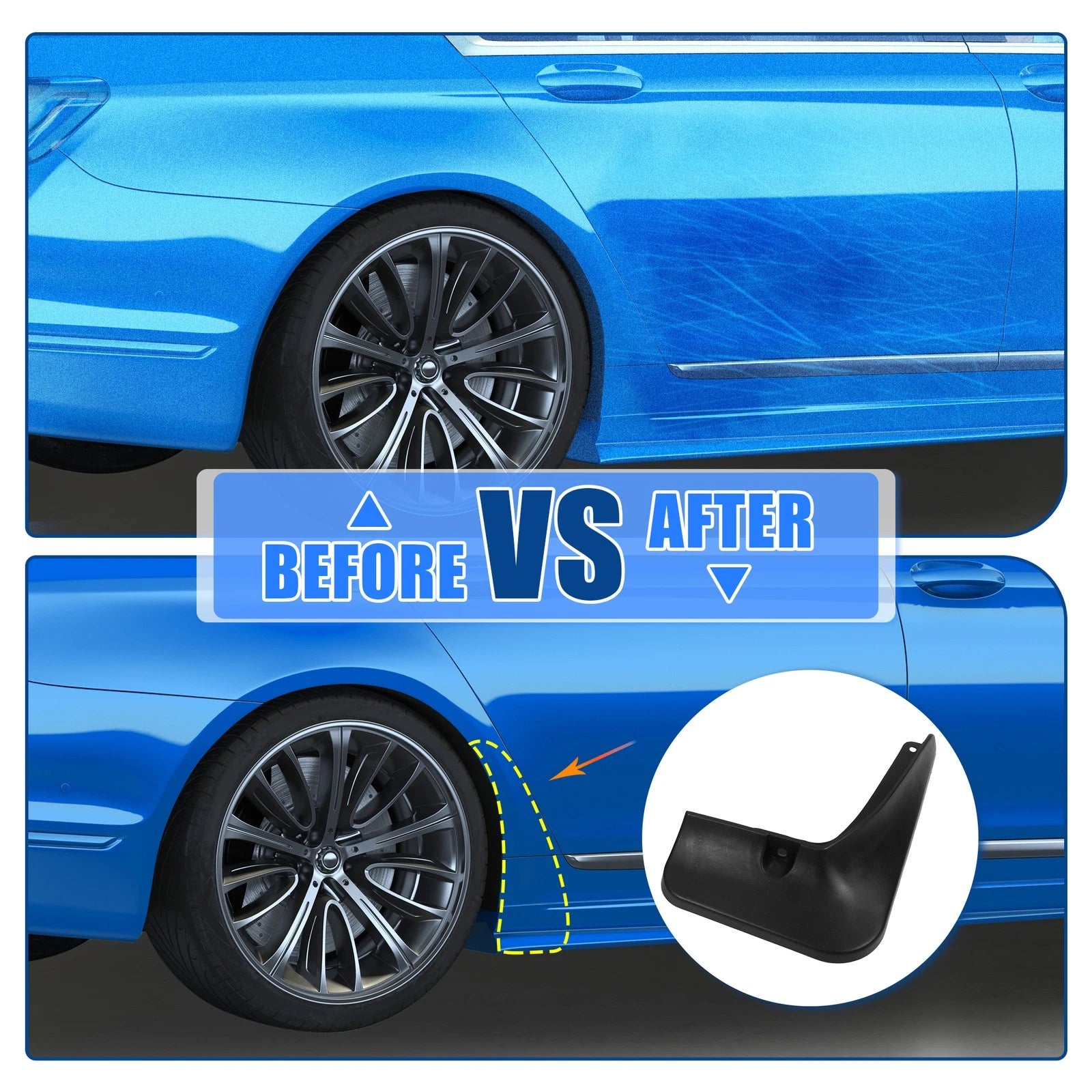 Mudguards Fender Kit for Hyundai Santa Fe (2019–2022) w/ Screw Black