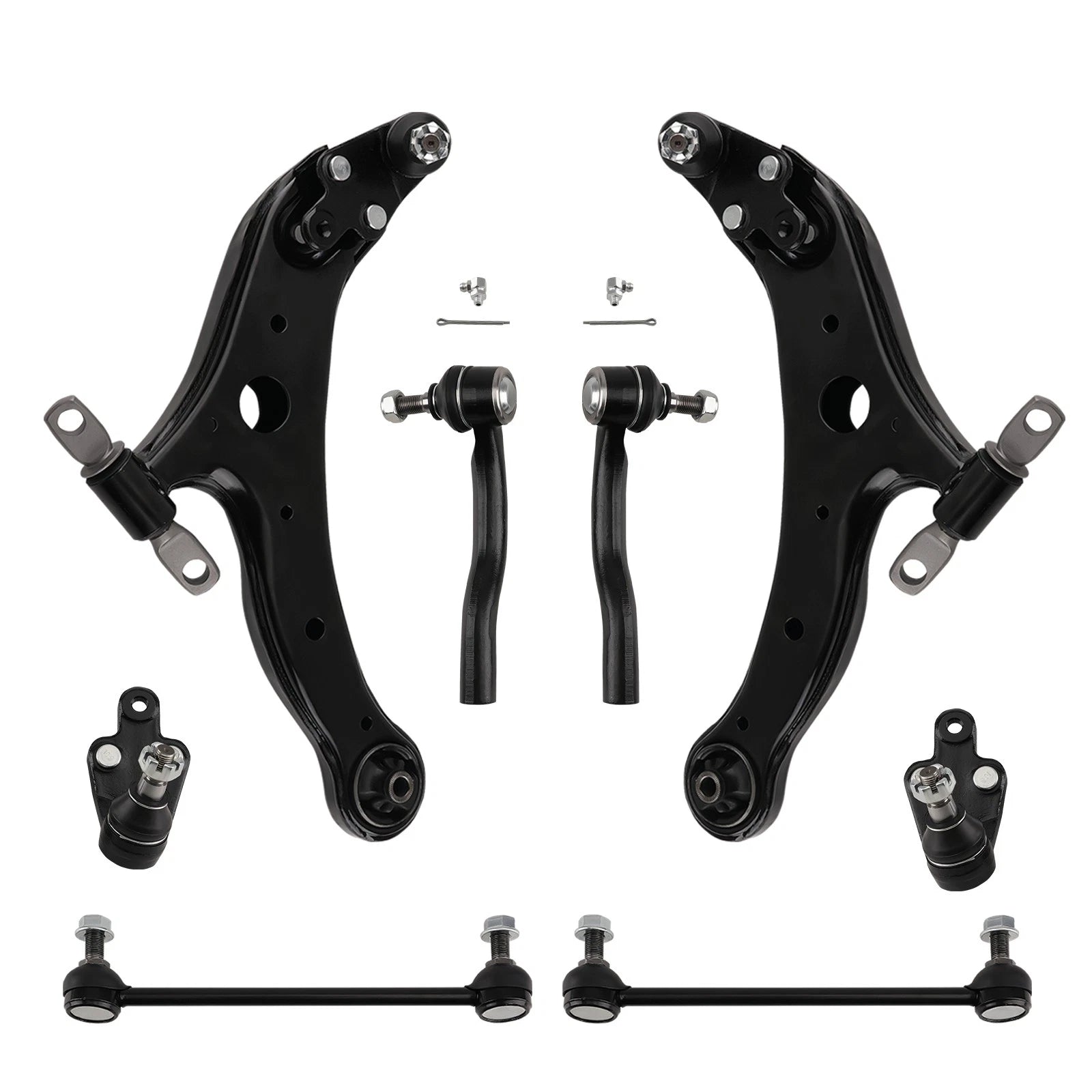 Front Lower Control Arm Ball Joints Tie Rod For 2013-2018 Toyota Avalon Camry
