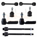 Set of 8 Front Inner Outer Tie Rods Lower Ball Joints for Jeep Liberty (2005)