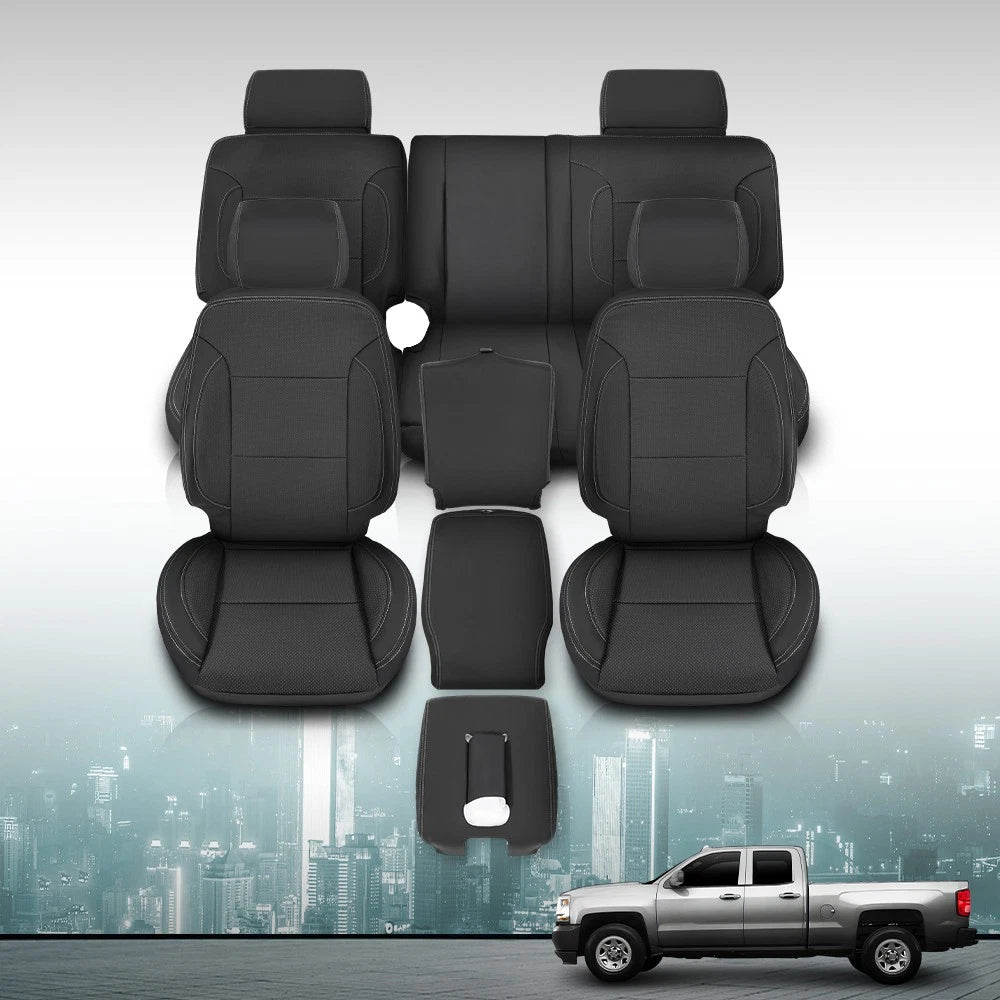 Set of 4 Seat Covers for Chevy Silverado LT Double Cab