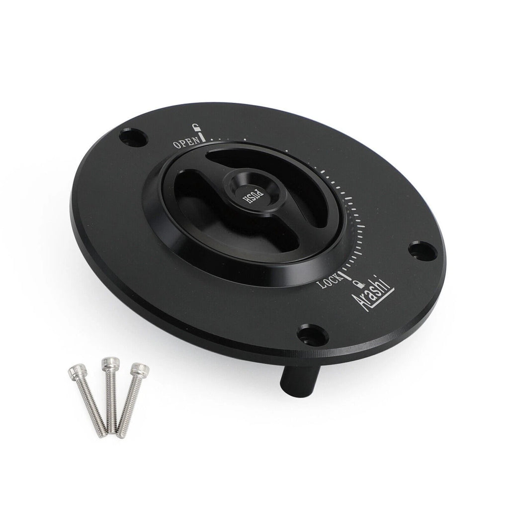 CNC Keyless Fuel Gas Tank Cap Black for Honda CBR600RR CBR1000RR (2004–2019)